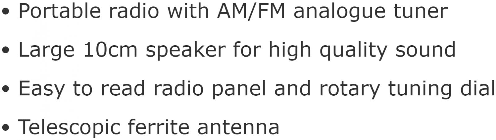 רדיו טרנזיסטור אנלוגי נייד פנסוניק PANASONIC RF2400